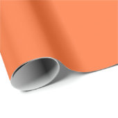 Verbrand Oranje Effen Kleur Cadeaupapier (Rol Hoek)