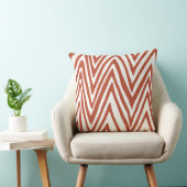 Verbrand Oranje en Off Witte Zebra Ontwerp Kussen (Stoel)
