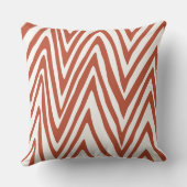 Verbrand Oranje en Off Witte Zebra Ontwerp Kussen (Achterkant)