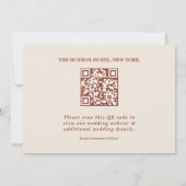 Verbrand Oranje Foto | QR Code Bewaar de Datum Save The Date (Achterkant)
