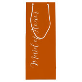 Verbrand Oranje Gestileerde Script Getuige van de Wijn Cadeautas (Achterkant)