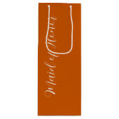 Verbrand Oranje Gestileerde Script Getuige van de Wijn Cadeautas (Voorkant)