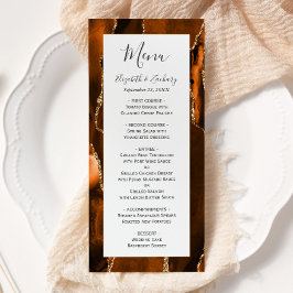 Verbrand Oranje Gouden Agaat Huwelijk Menu