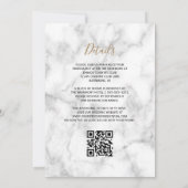 Verbrand Oranje Gouden Agaat Marmeren QR Code Huwe Kaart (Achterkant)