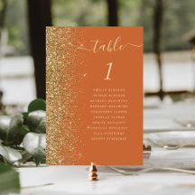 Verbrand Oranje Gouden Glitter Bruiloft