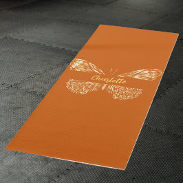 Verbrand oranje gouden vlinder naam yogamat