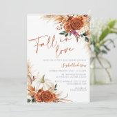 Verbrand Oranje Herfst in Love Boho Vrijgezellenfe Kaart (Staand voorkant)