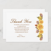 Verbrand Oranje Huwelijk Bedankt (Voorkant / Achterkant)