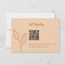 Verbrand Oranje Huwelijkscadeau Registratie QR-cod RSVP Kaartje