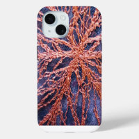 verbrand oranje indigo bloemrijke boho kunst bordu