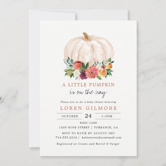 Verbrand Oranje Klein Pompkindje Feestje Kaart (Voorkant)