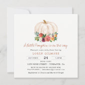 Verbrand Oranje Klein Pompoen Herfst Baby Shower Kaart (Voorkant)