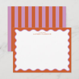 Verbrand Oranje & Lavendel Golfbriefkaart Kaart