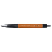 Verbrand oranje monogram naam script pen (Voorkant)