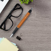 Verbrand oranje monogram naam script pen