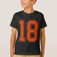 Verbrand Oranje Nummer 18 Jersey Speler Uniform #1