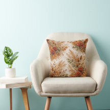 Verbrand Oranje Oogst Boho Bloempatroon