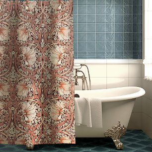 Verbrand Oranje Pimpernel William Morris Herfst Bl Douchegordijn