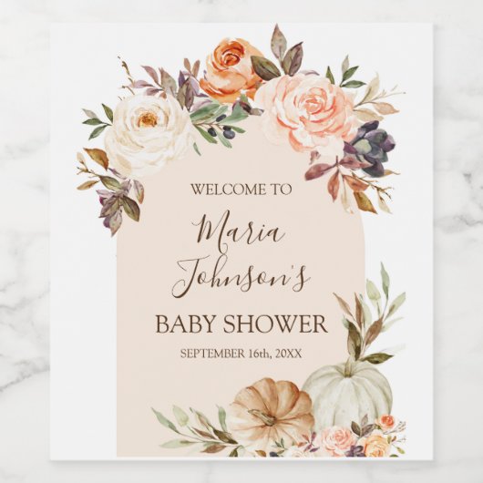 Verbrand oranje pompoen Wijnafsluiting Wijnlabel Wijn Etiket (Enkel label)