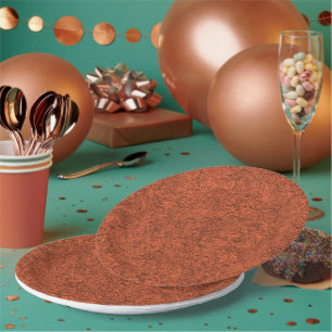 Verbrand oranje populair patroon papieren bordje