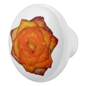 verbrand Oranje Roos Keramische Knop (Rechts)