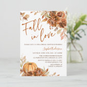 Verbrand Oranje Rust Boho Herfst in Love Vrijgezel Kaart (Staand voorkant)