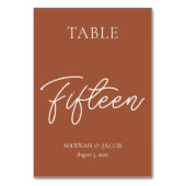 Verbrand Oranje Rust Weddenschap 15 Kaart (Voorkant)