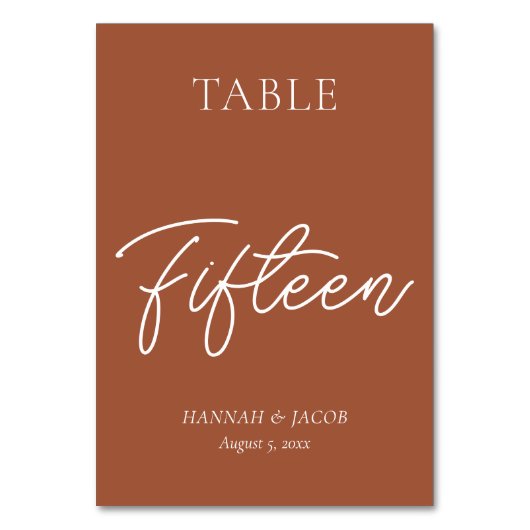 Verbrand Oranje Rust Weddenschap 15 Kaart (Voorkant)