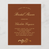 Verbrand oranje rusten de begrotingsuitnodiging va flyer (Voorkant)