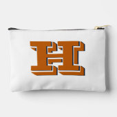 Verbrand Oranje School Stijl Monogram Etui (Achterkant)