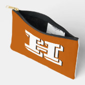 Verbrand Oranje School Stijl Monogram Etui (Open)