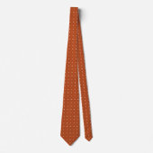 Verbrand Oranje Stippenpatroon Stropdas (Voorkant)