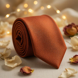 Verbrand Oranje Textuur Rijk Terracotta Stropdas