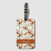 Verbrand Oranje tijgerlelie Bagagelabel (Voorkant (verticaal))