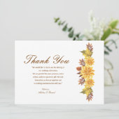 Verbrand Oranje Trouw Dank Je Wel Bedankkaart (Staand voorkant)