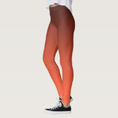 Verbrand Oranje Verloop  Warm Ombre Leggings (Links)