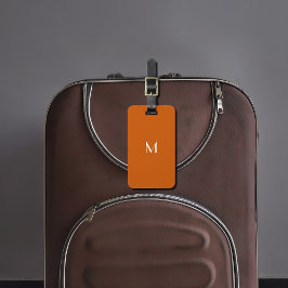verbrand oranje - voeg monogram bagagelabel toe