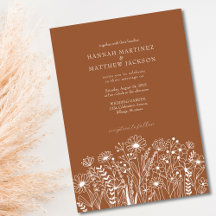 Verbrand Oranje Wilde Bloem Boho Chic Bruiloft