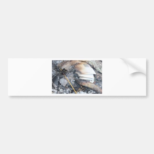 verbrand papier bumpersticker (Voorkant)