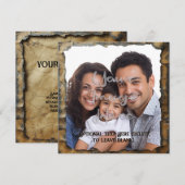 Verbrand perkament esthetische  Sjabloon (Voorkant / Achterkant)