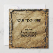 Verbrand perkament esthetische  Sjabloon (Achterkant)