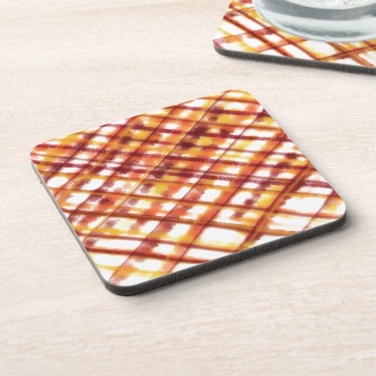 verbrand plaid bier onderzetter (Linkerzijde)