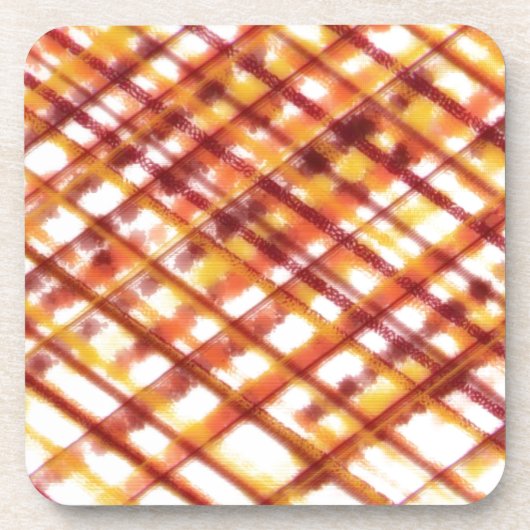 verbrand plaid bier onderzetter (Voorkant)