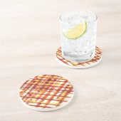 verbrand plaid zandsteen onderzetter (Zijkant)