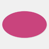 Verbrand Roze Ovaal Sticker (Voorkant)