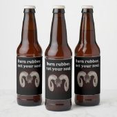 Verbrand rubber, niet je ziel. Persoonlijk Bier Etiket (Flessen)