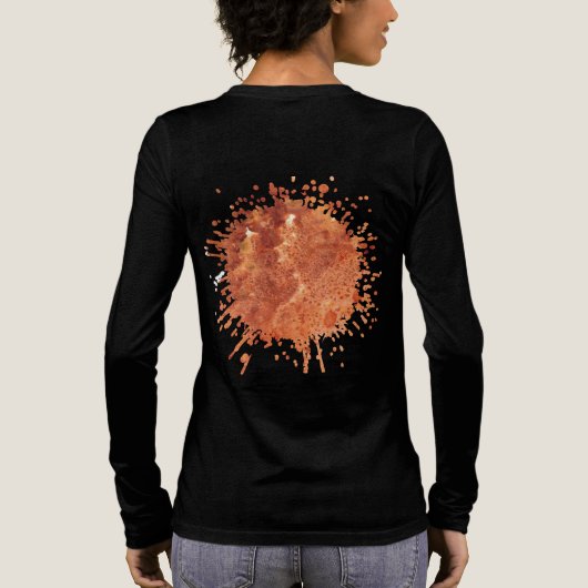 Verbrand Saffraan Stil Tri-Blend Shirt (Achterkant)