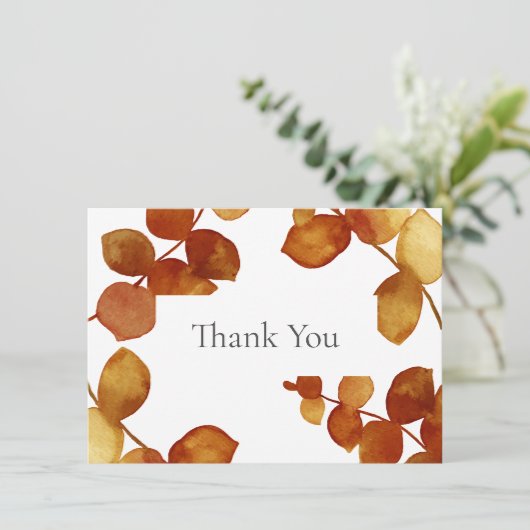 Verbrand Sienna Eucalyptus Bladeren Bedankt (Staand voorkant)