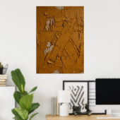 Verbrand Sienna Impasto Abstracte Poster | Rijk Te (Thuiskantoor)