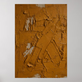 Verbrand Sienna Impasto Abstracte Poster | Rijk Te
